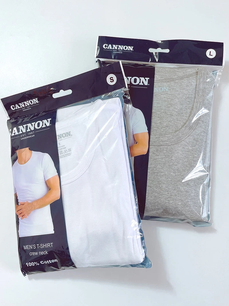 2-Pack Premium Men's Cotton Undershirts – Soft Breathable Everyday T-Shirts