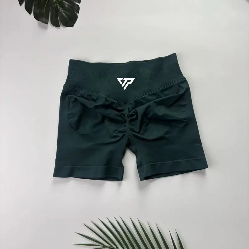 Women's Seamless Sports Bra & High Waist Gym Shorts 2-Piece Activewear Set