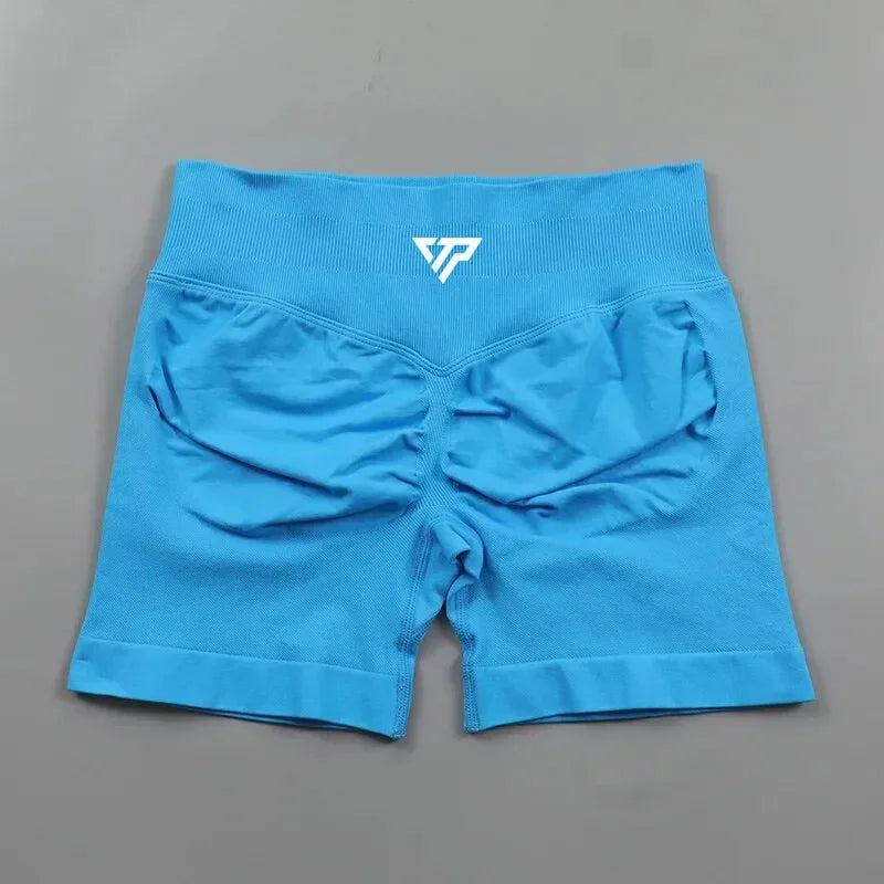 Women's Seamless Sports Bra & High Waist Gym Shorts 2-Piece Activewear Set
