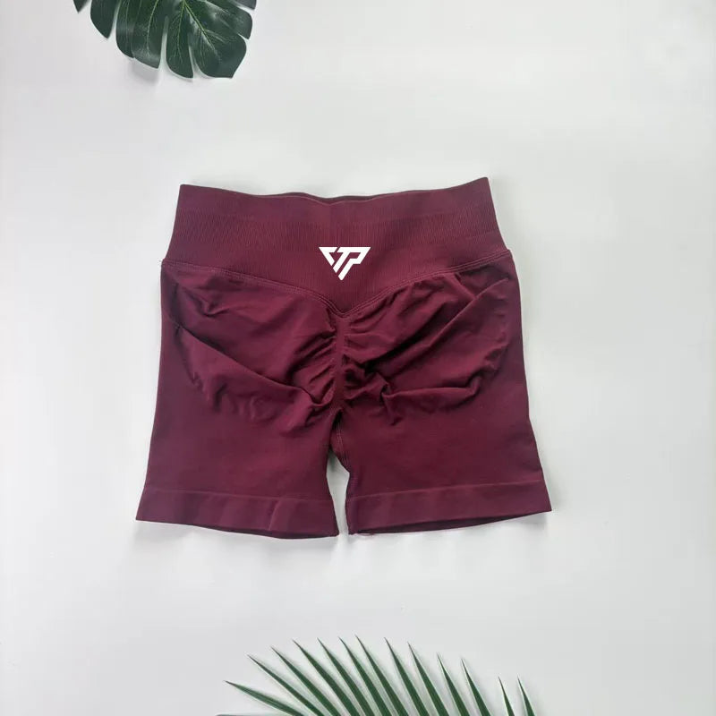 Women's Seamless Sports Bra & High Waist Gym Shorts 2-Piece Activewear Set