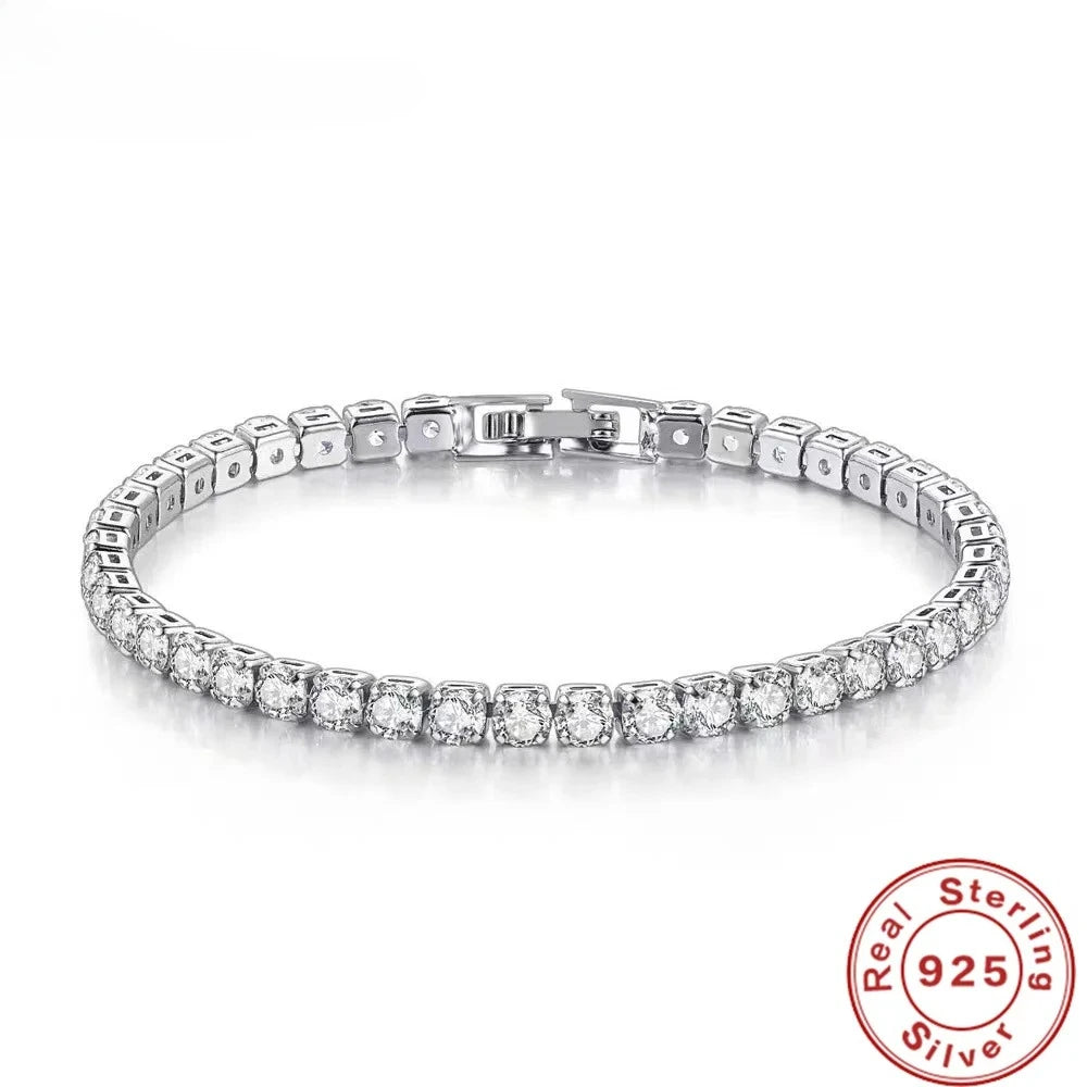 925 Sterling Silver Tennis Bracelet | Unisex Luxury Jewellery