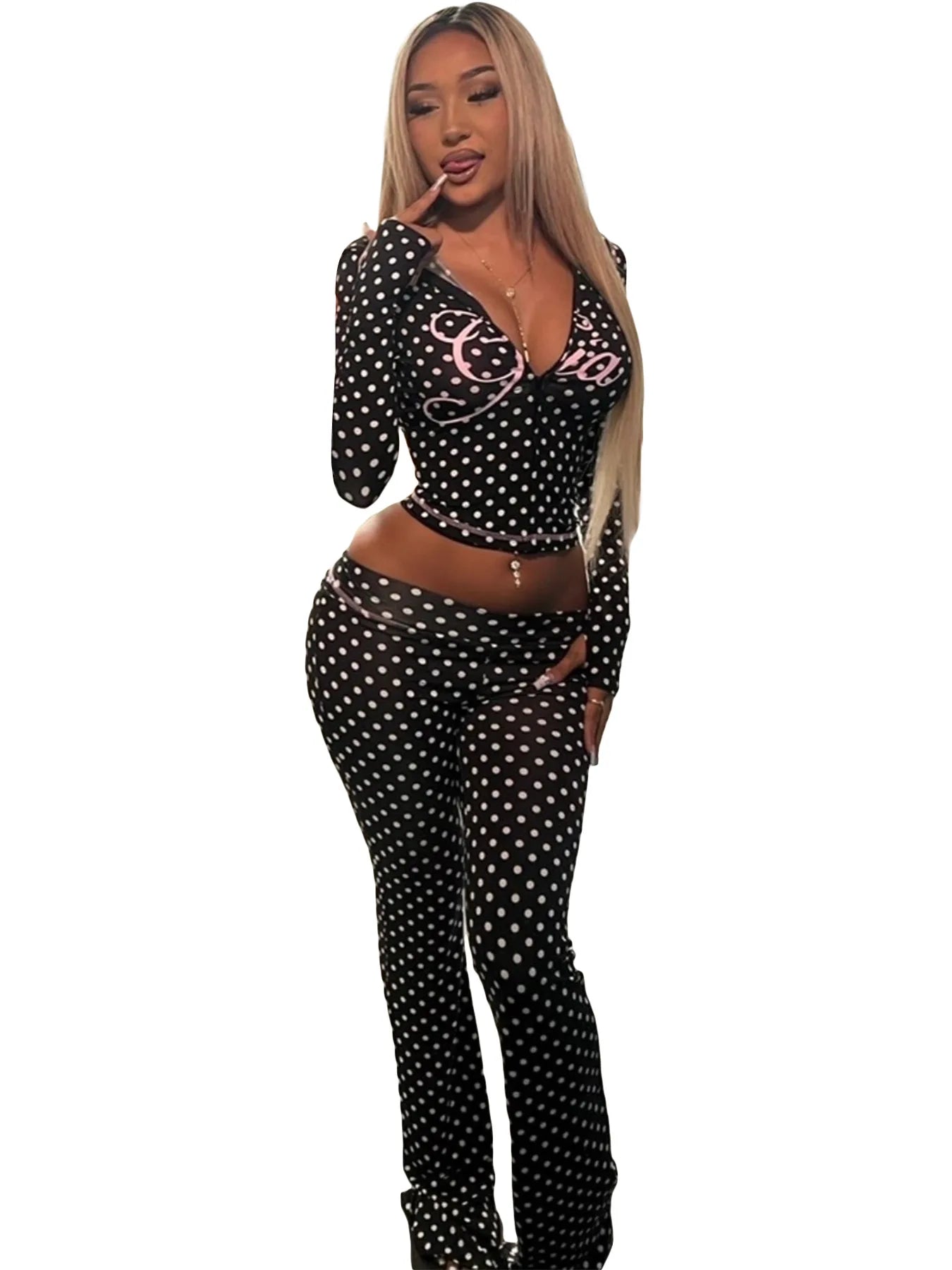 Women's Zebra Print 2-Piece Tracksuit Set – Zip Hoodie & Jogger Pants