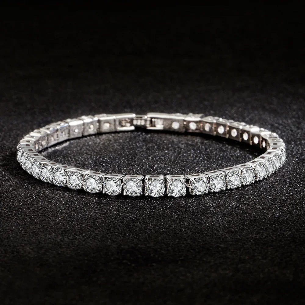 925 Sterling Silver Tennis Bracelet | Unisex Luxury Jewellery