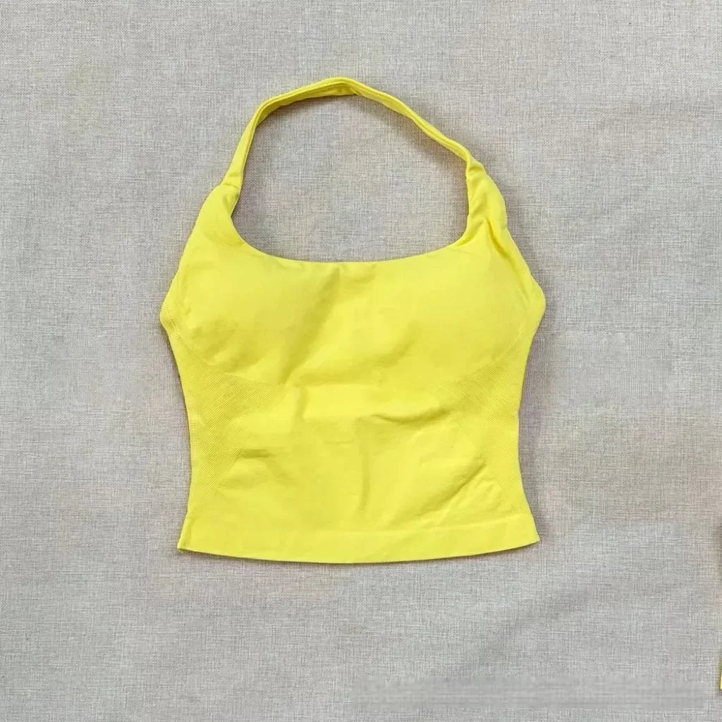 Women's Seamless Sports Bra & High Waist Gym Shorts 2-Piece Activewear Set