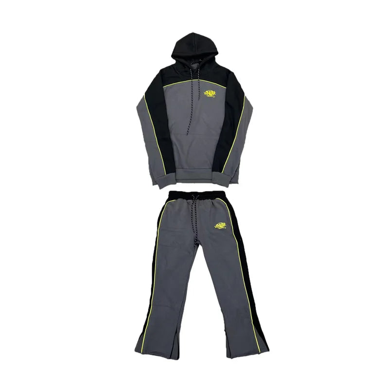 Premium Unisex Color Block Hoodie & Jogger Tracksuit Set