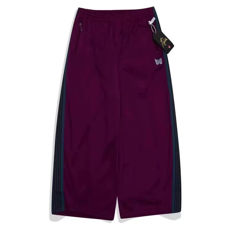 Unisex Embroidered Wide Leg Sweatpants – Baggy Casual Trousers
