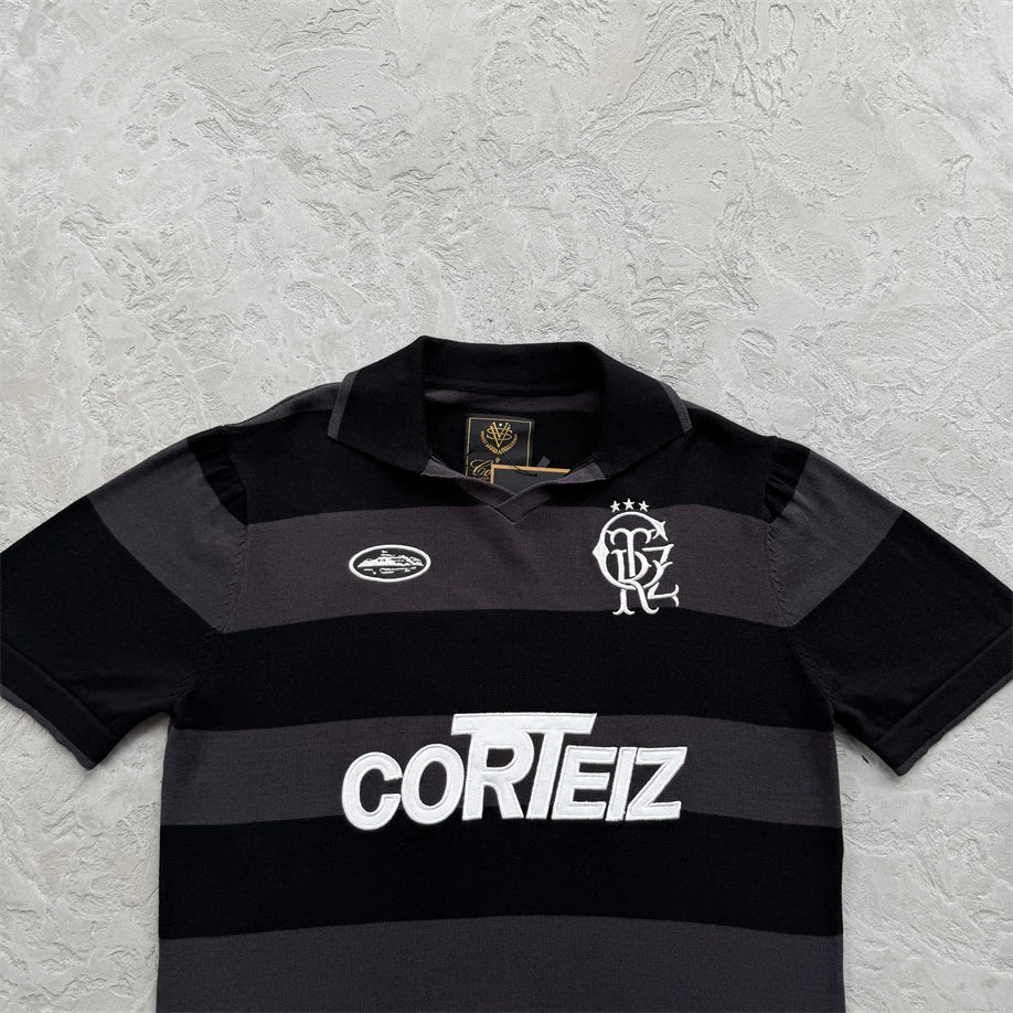 Corteiz Striped Polo Shirt – Men's Streetwear Short Sleeve Tee