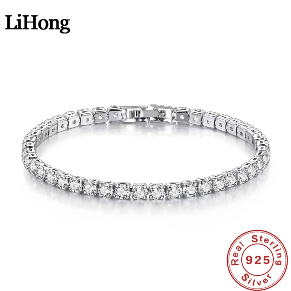 925 Sterling Silver Tennis Bracelet | Unisex Luxury Jewellery