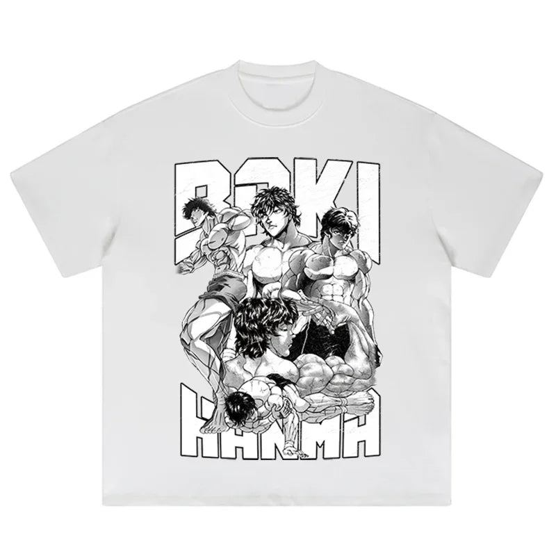 Vintage Anime Graphic Oversized T-Shirt – Harajuku Streetwear Cotton Tee