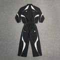 Men's Loose Fit Stand Collar Tracksuit Set – Jacket & Straight Leg Pants