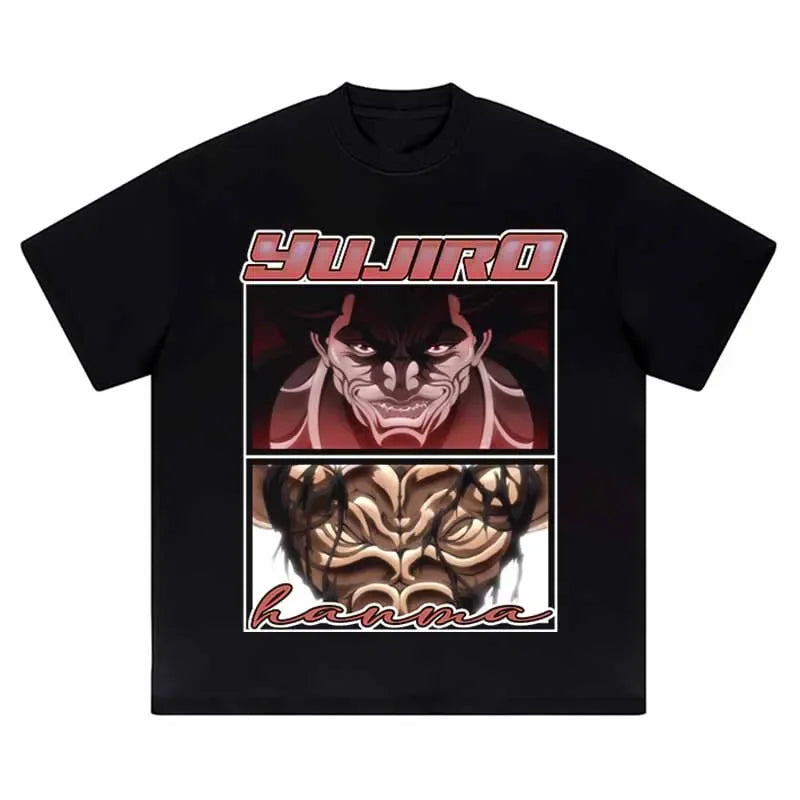 Vintage Anime Graphic Oversized T-Shirt – Harajuku Streetwear Cotton Tee
