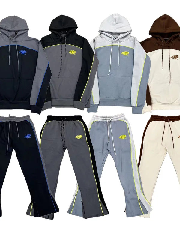Premium Unisex Color Block Hoodie & Jogger Tracksuit Set