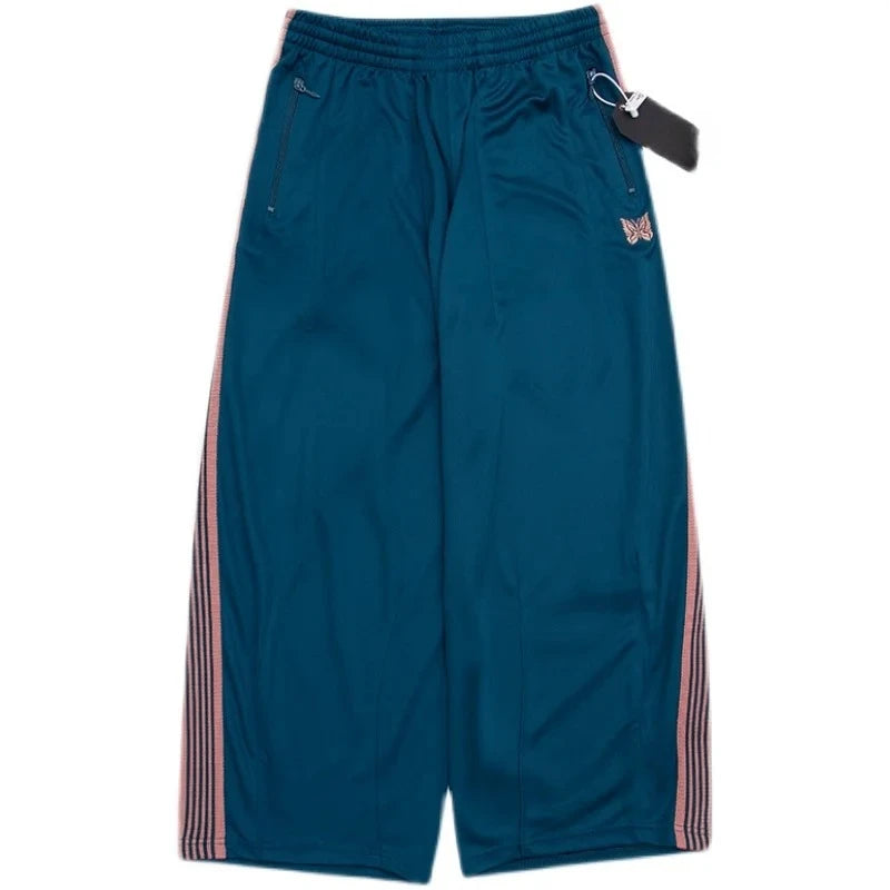 Unisex Embroidered Wide Leg Sweatpants – Baggy Casual Trousers