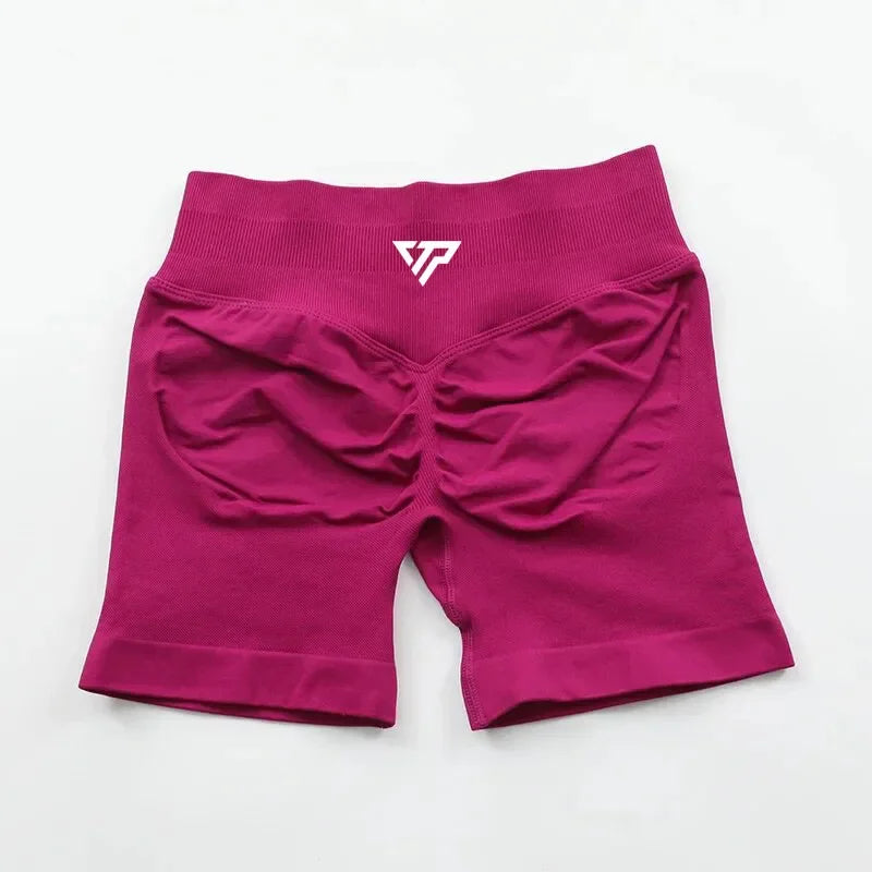 Women's Seamless Sports Bra & High Waist Gym Shorts 2-Piece Activewear Set