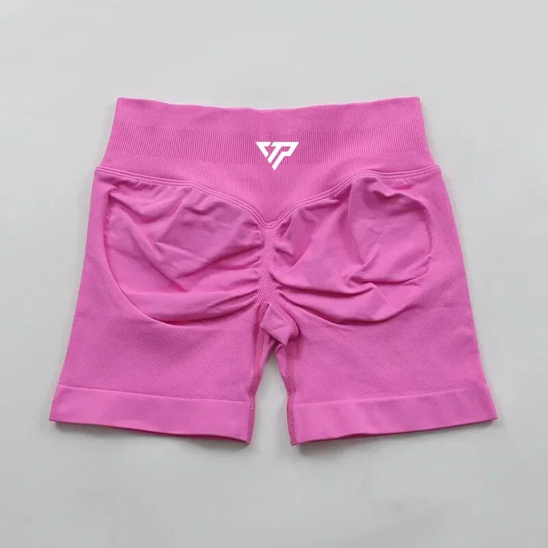 Women's Seamless Sports Bra & High Waist Gym Shorts 2-Piece Activewear Set