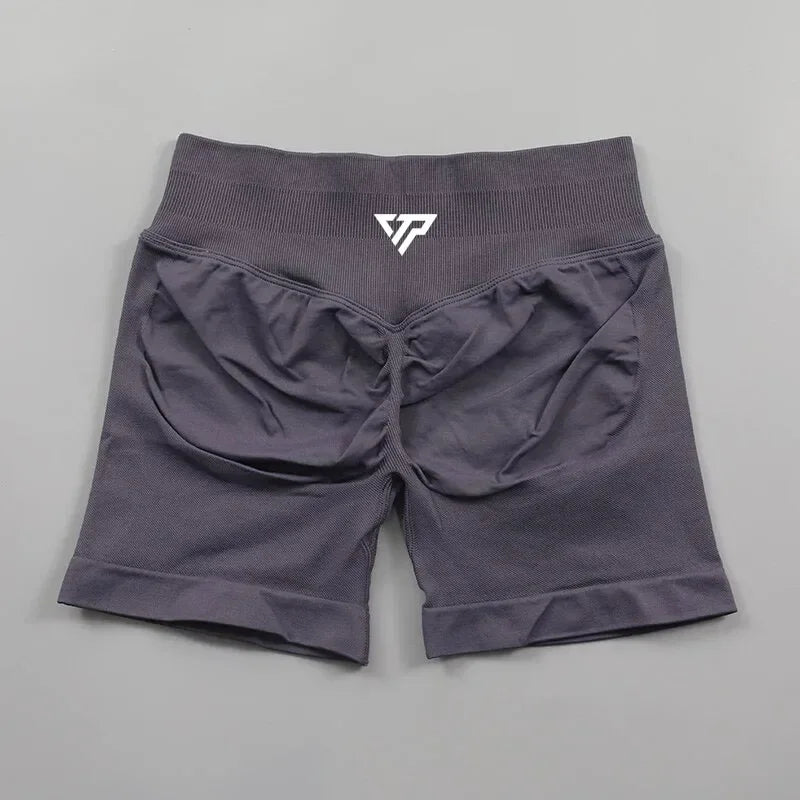Women's Seamless Sports Bra & High Waist Gym Shorts 2-Piece Activewear Set