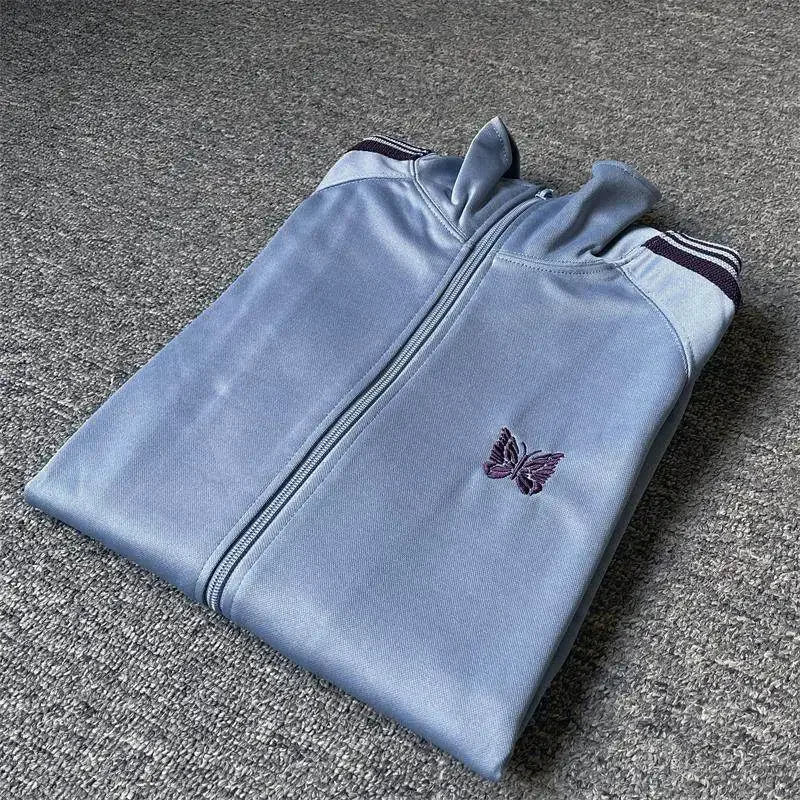 Unisex Embroidered Velvet Track Jacket – Streetwear Zip-Up