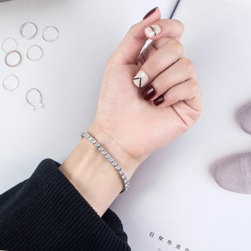 925 Sterling Silver Tennis Bracelet | Unisex Luxury Jewellery