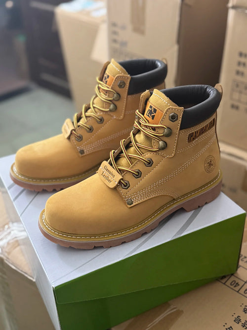 Men's Waterproof Hiking & Work Boots – Durable Outdoor Leather Safety Boots