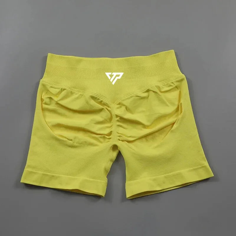 Women's Seamless Sports Bra & High Waist Gym Shorts 2-Piece Activewear Set
