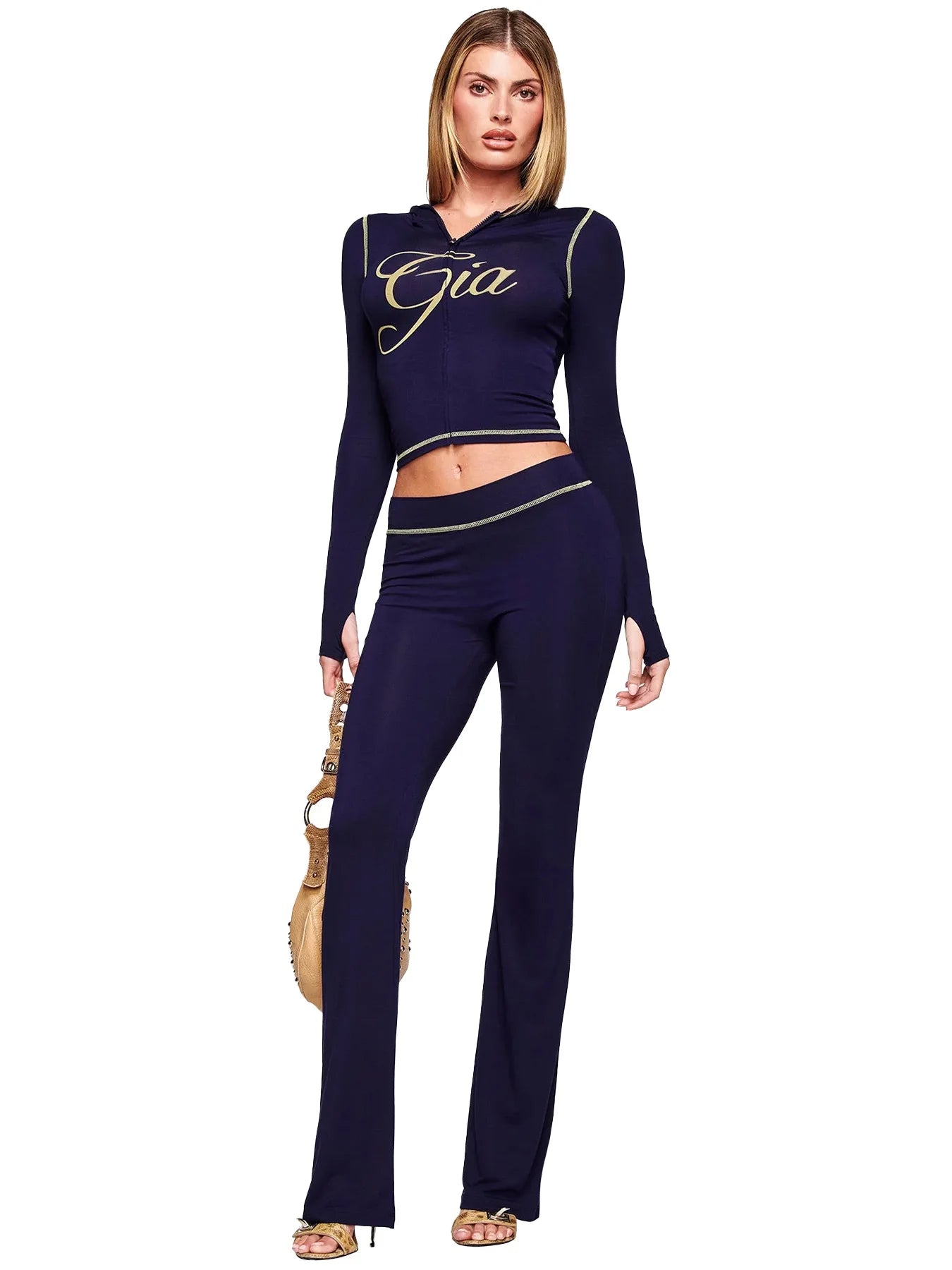 Women's Zebra Print 2-Piece Tracksuit Set – Zip Hoodie & Jogger Pants