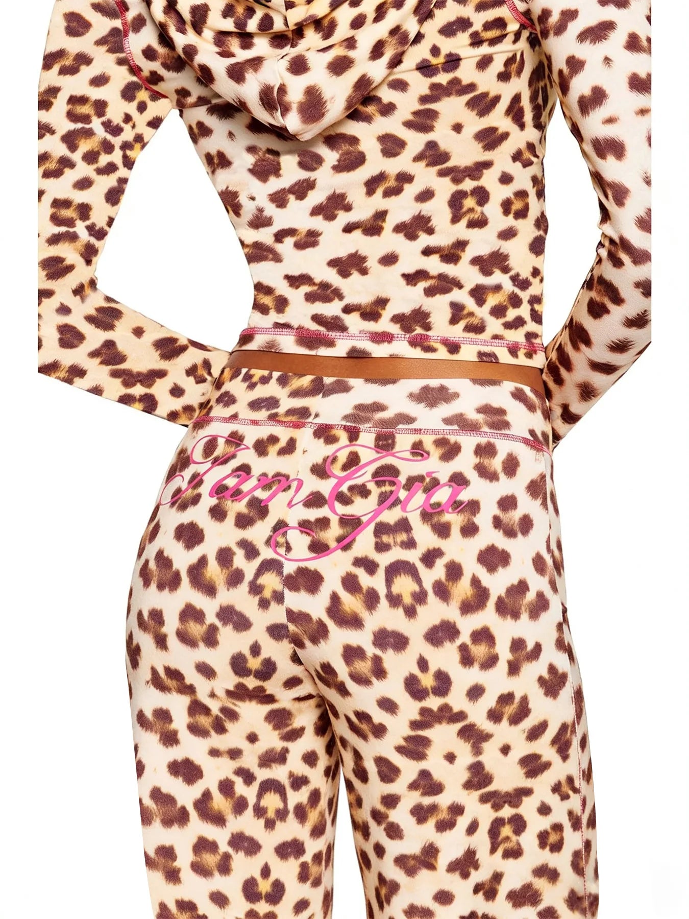 Women's Zebra Print 2-Piece Tracksuit Set – Zip Hoodie & Jogger Pants