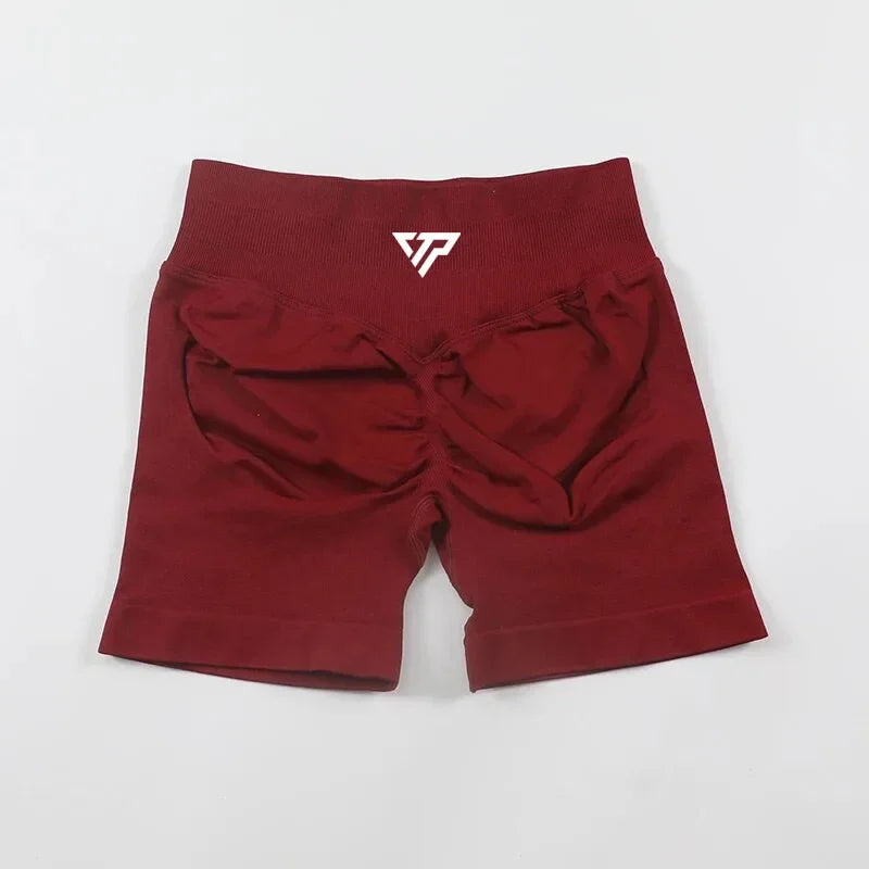 Women's Seamless Sports Bra & High Waist Gym Shorts 2-Piece Activewear Set