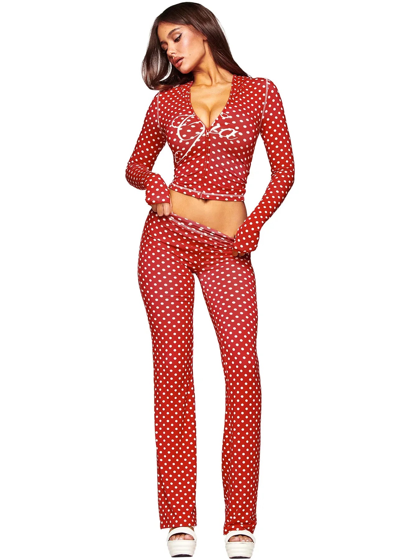 Women's Zebra Print 2-Piece Tracksuit Set – Zip Hoodie & Jogger Pants