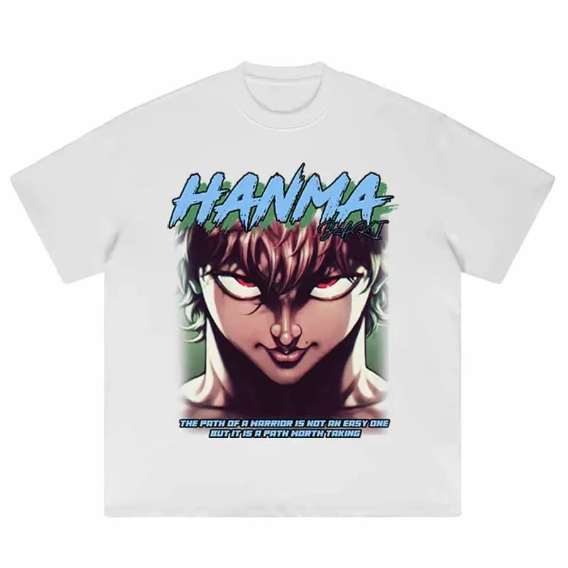 Vintage Anime Graphic Oversized T-Shirt – Harajuku Streetwear Cotton Tee
