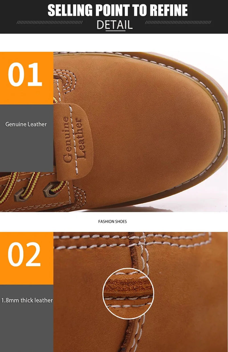 Classic Genuine Leather Men's Hiking & Work Boots