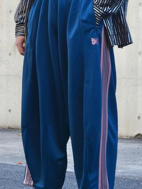 Unisex Embroidered Wide Leg Sweatpants – Baggy Casual Trousers