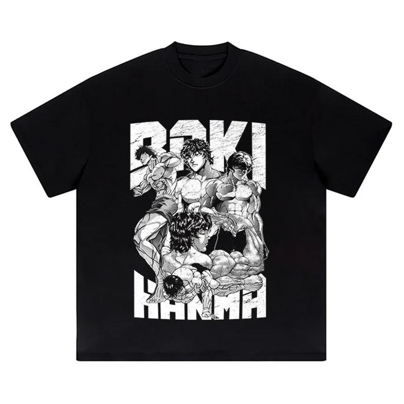 Vintage Anime Graphic Oversized T-Shirt – Harajuku Streetwear Cotton Tee