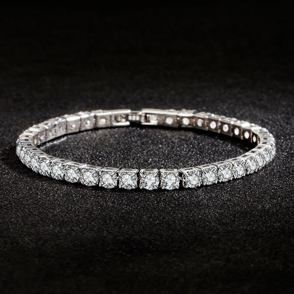 925 Sterling Silver Tennis Bracelet | Unisex Luxury Jewellery