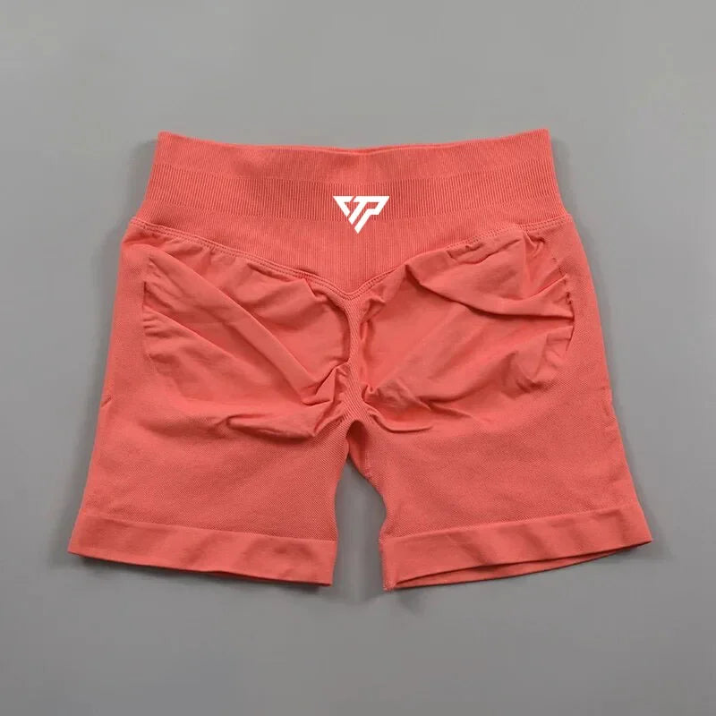 Women's Seamless Sports Bra & High Waist Gym Shorts 2-Piece Activewear Set