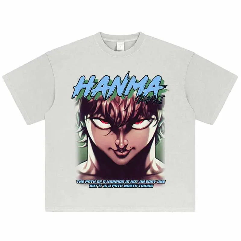 Vintage Anime Graphic Oversized T-Shirt – Harajuku Streetwear Cotton Tee
